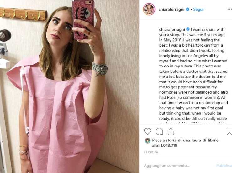 Chiara Ferragni malattia
