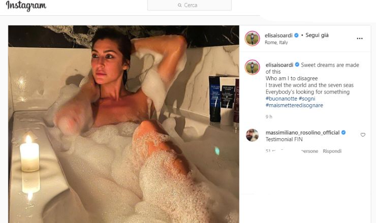 Elisa Isoardi nuda