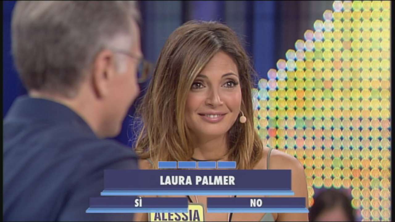 Paolo Bonolis ed Alessia Mancini