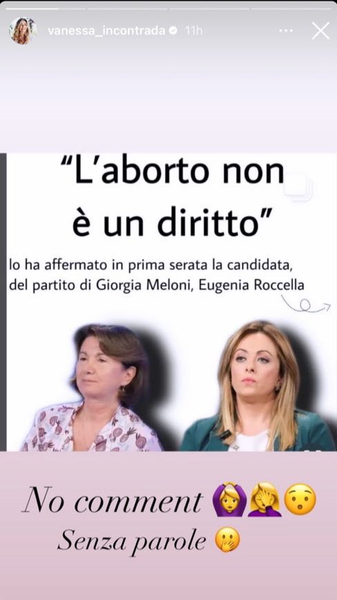 Stories di Vanessa Incontrada