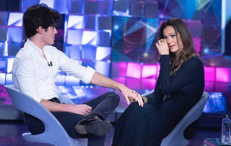 Samantha De Grenet e il figlio Brando