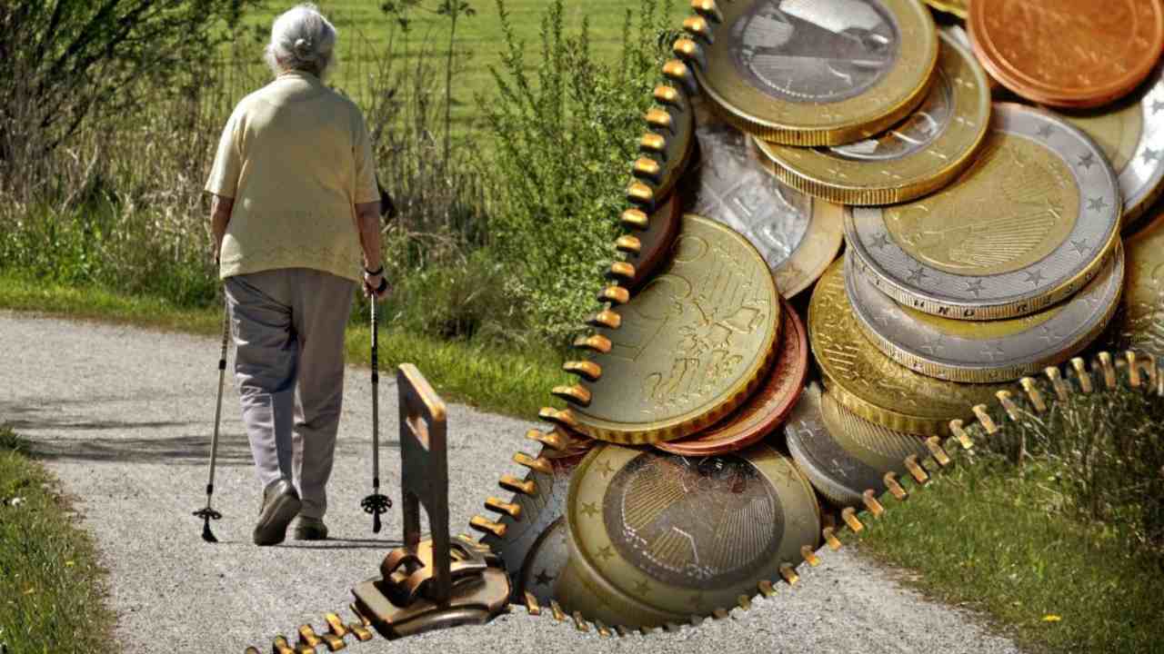 1000 euro in meno nella pensione